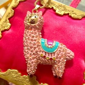 Betsey Johnson Pink Llama Necklace 28 new